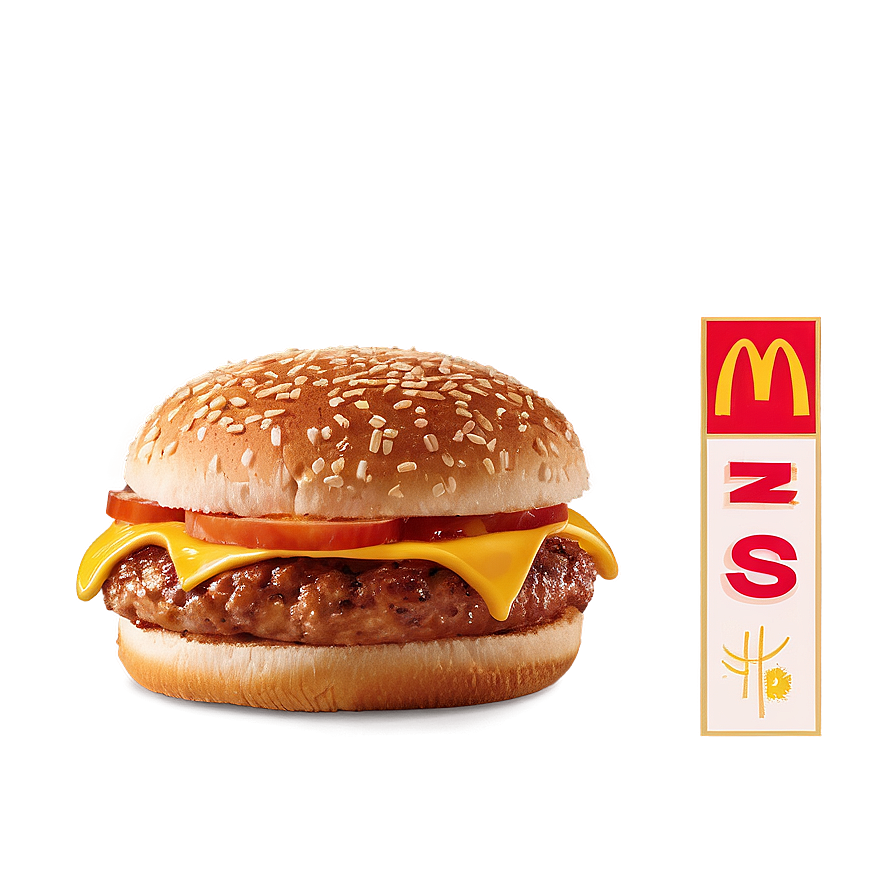 Download Mcdonald's Classic Cheeseburger Png Bvs | Wallpapers.com