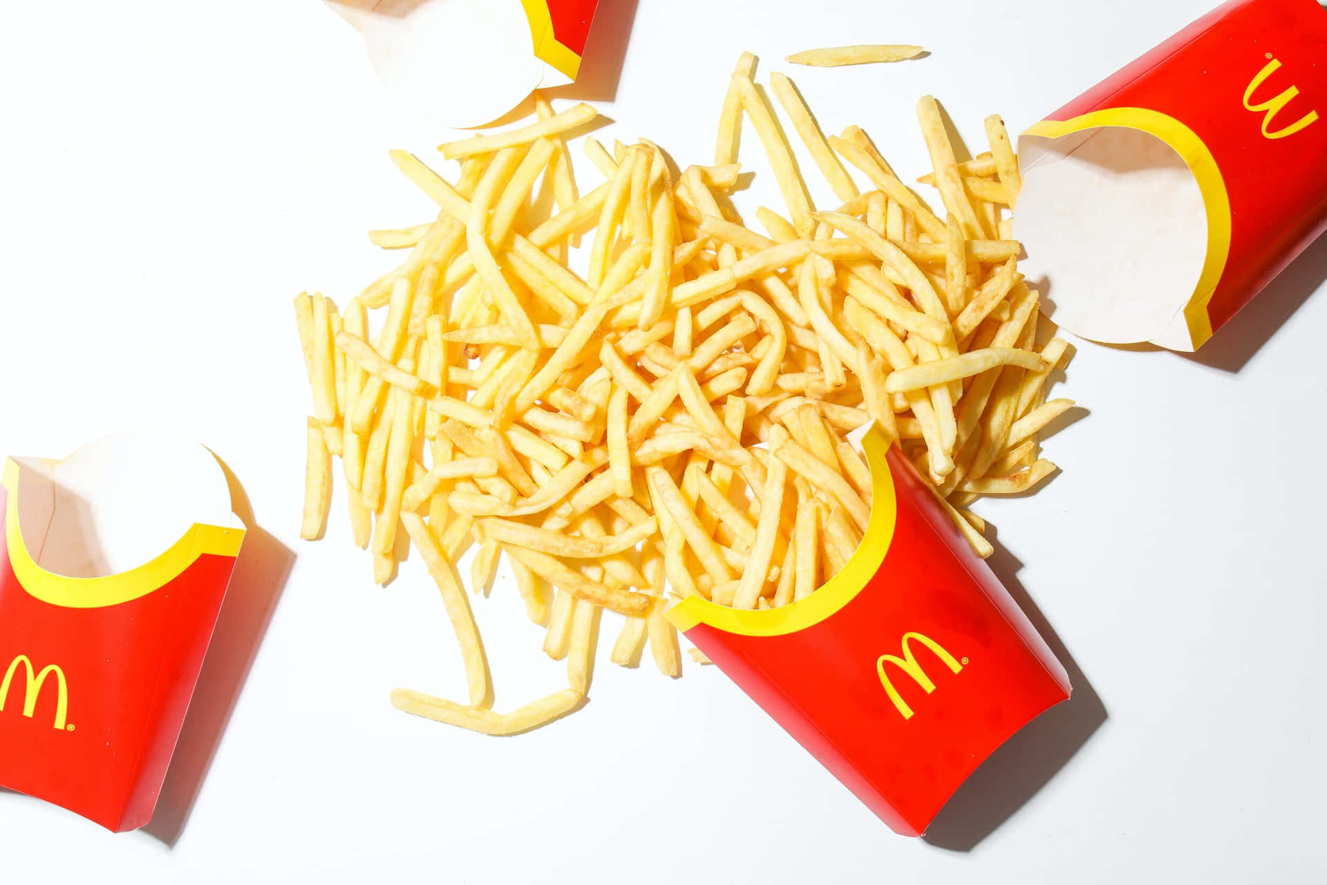 Mcdonald's French Fries Are Thrown Out Of A Bag