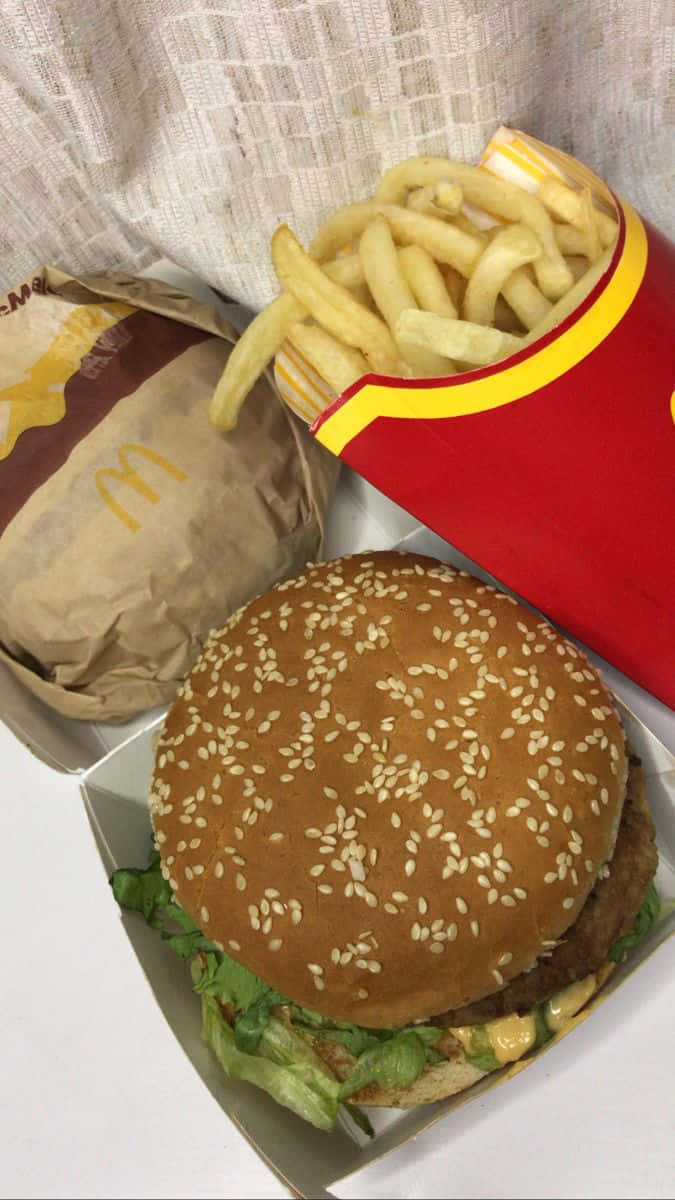 Mcdonalds Food Burger And French Fries Picture