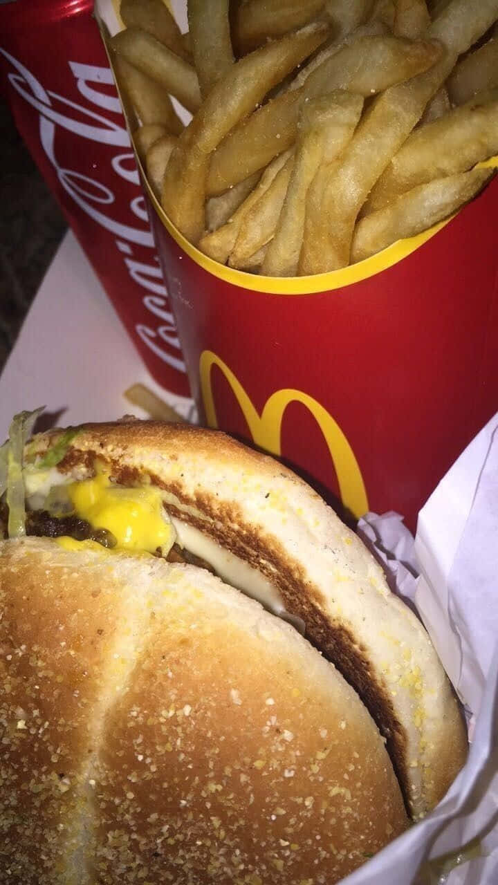 Burger With Fries And Coca Cola Mcdonalds Food Picture
