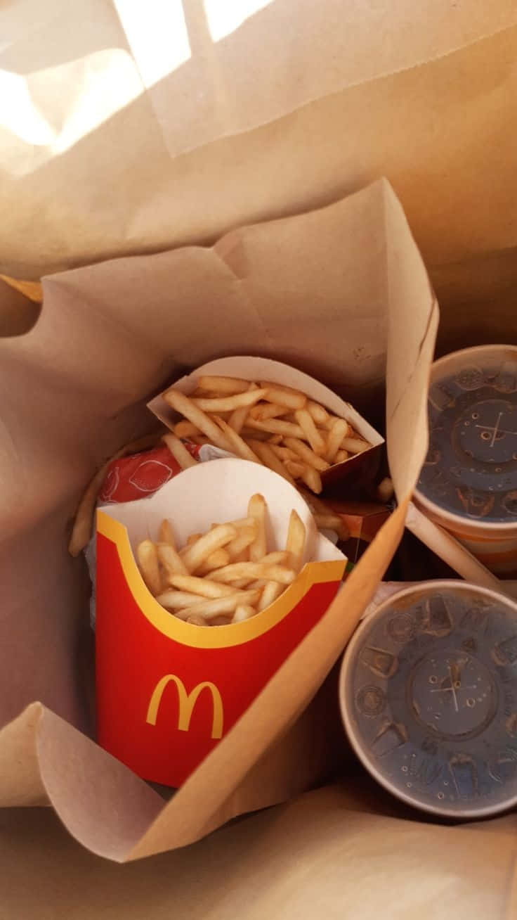 Bag Of Mcdonalds Food And Drinks Picture