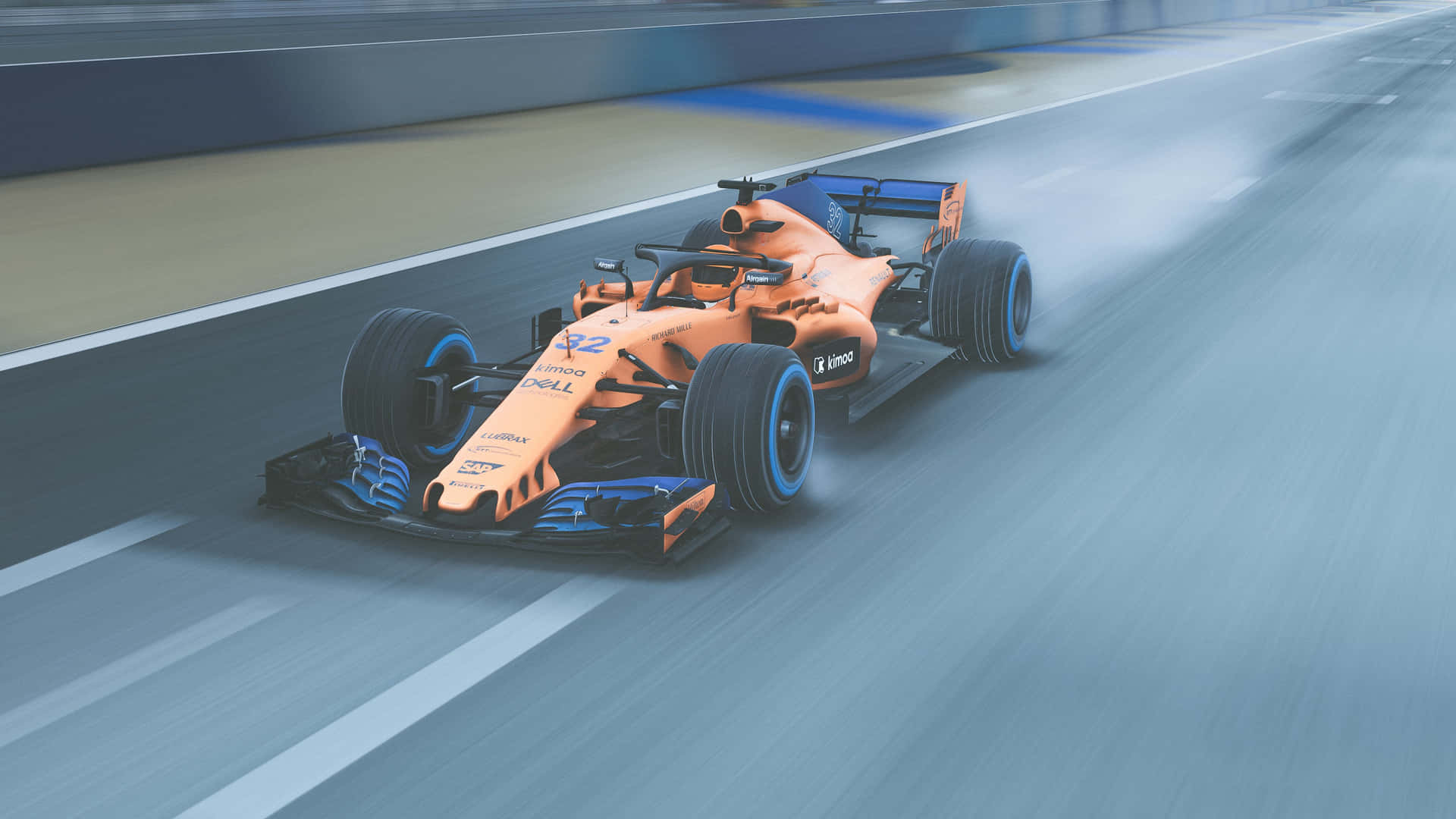 Get ready for the speed and adrenaline of the McLaren Formula 1 race Wallpaper