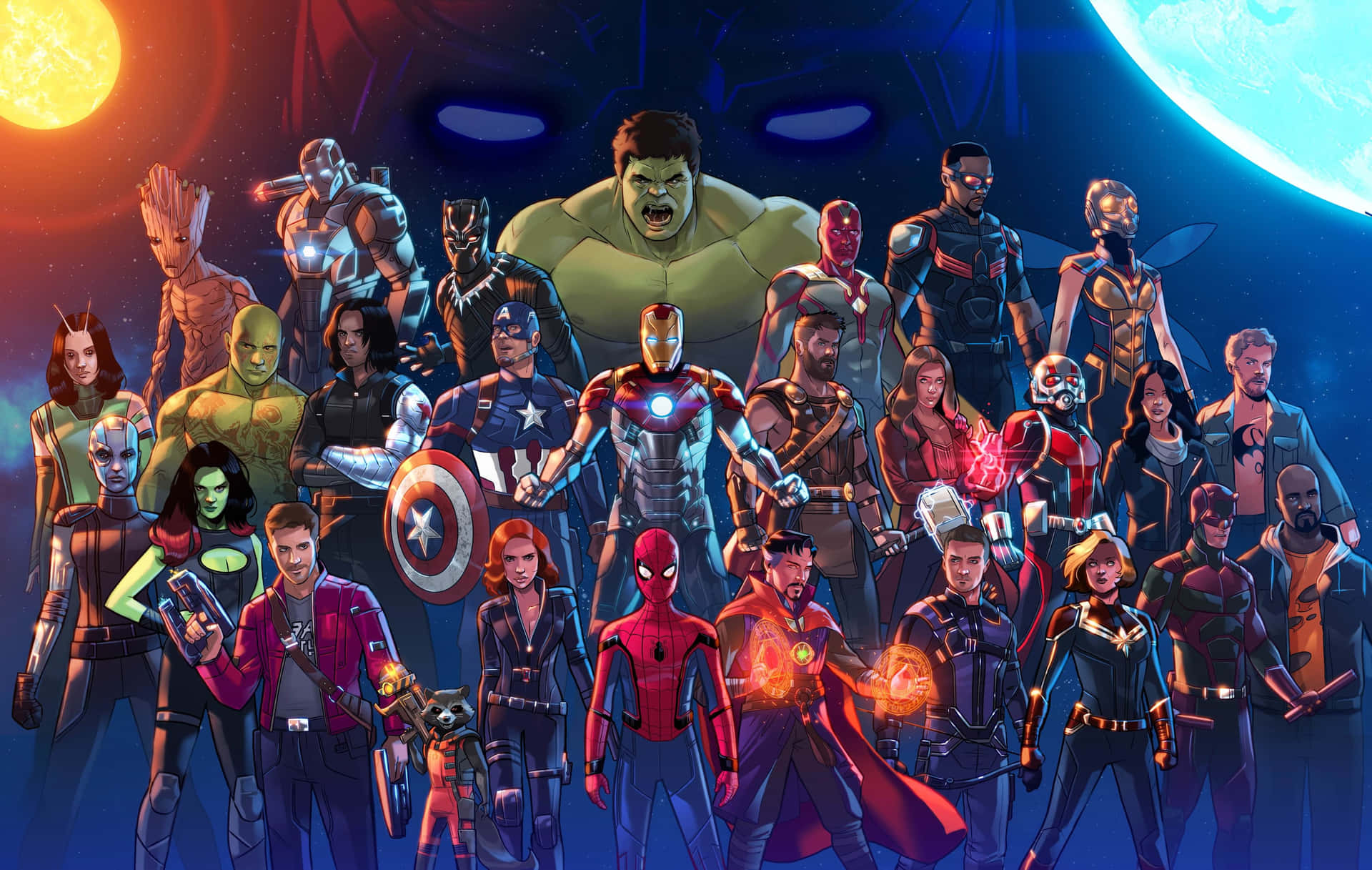 Nyd Marvel Cinematic Universe hjemme! Wallpaper