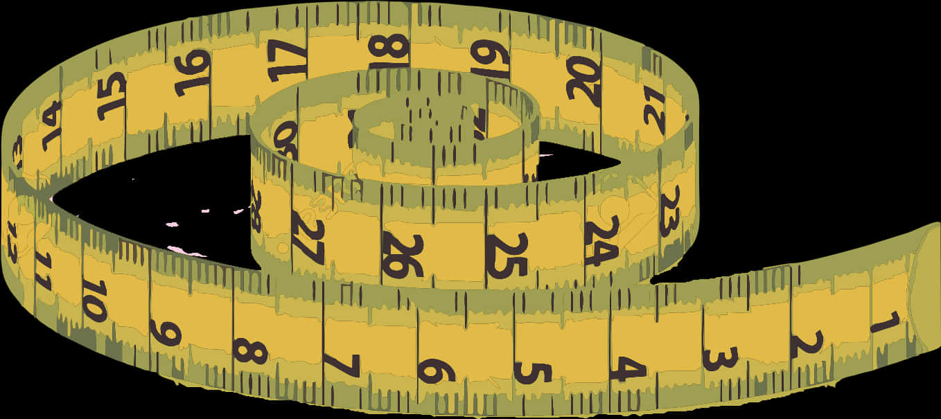 Measuring Tape Coiled PNG