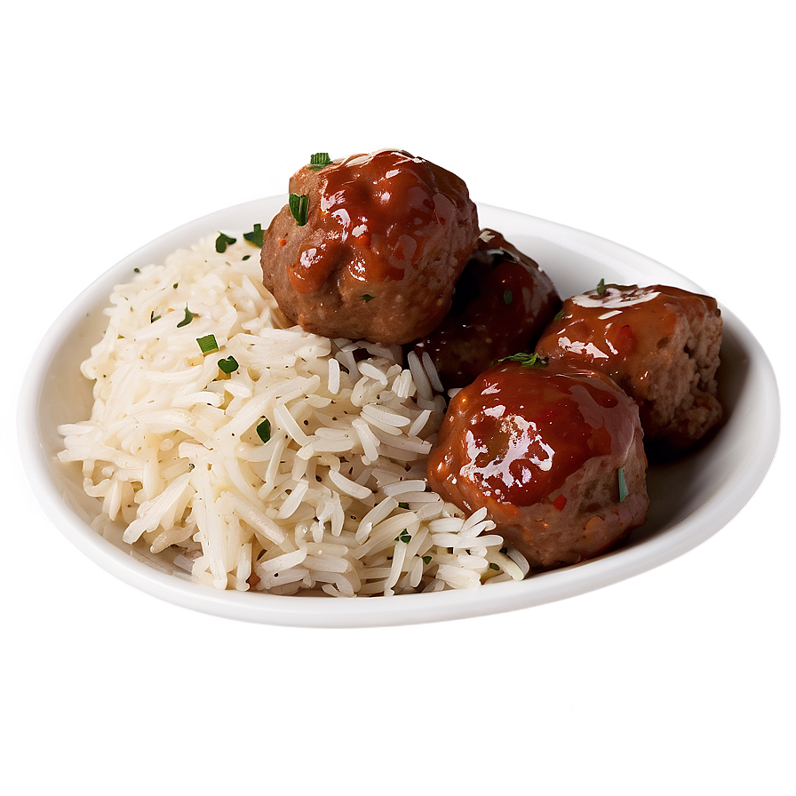 Meatball And Rice Combo Png 06242024 PNG