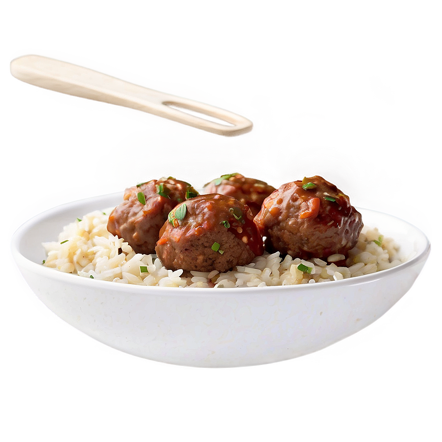 Meatball And Rice Combo Png Ish PNG