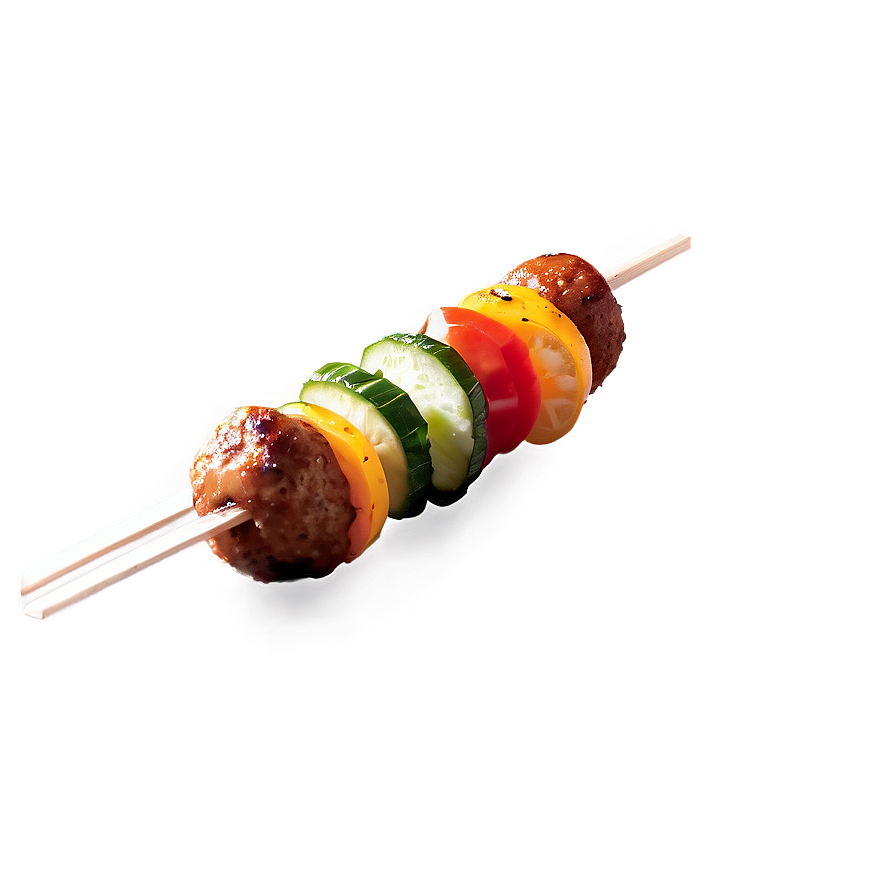 Meatball And Vegetable Skewer Png Wbs PNG