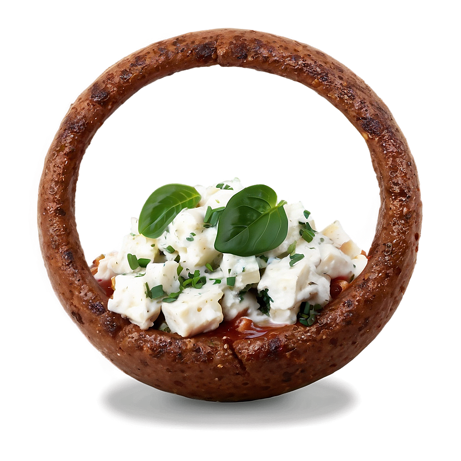 Meatball Bread Bowlwith Mozzarella PNG