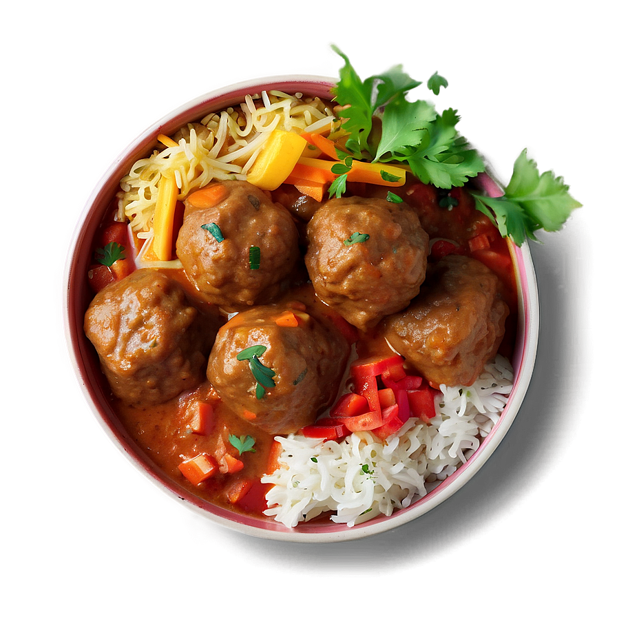 Meatball Curry Feast Png Mkh PNG