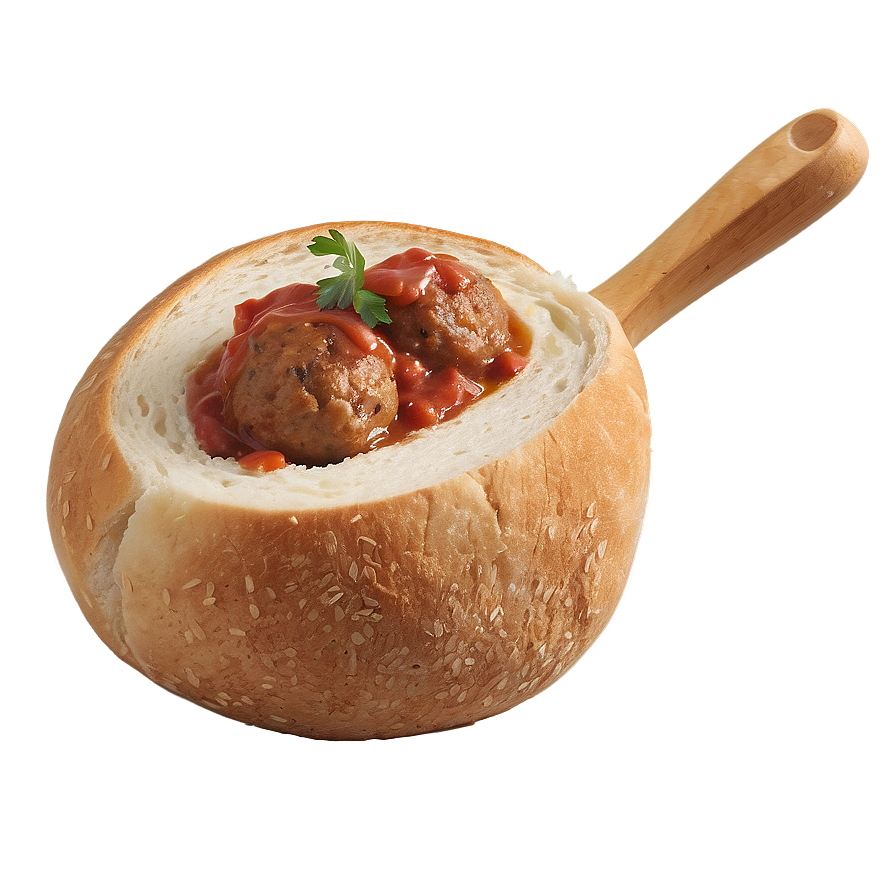 Meatball In Bread Bowl Png Rie PNG