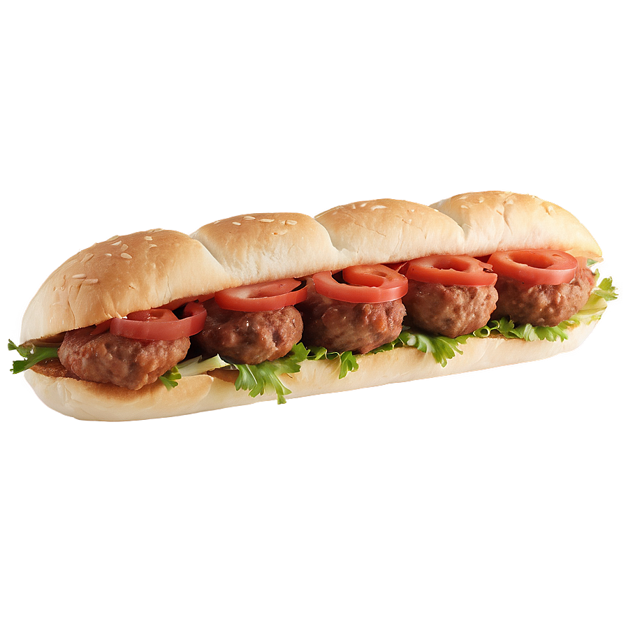 Meatball In Hoagie Roll Png 06242024 PNG