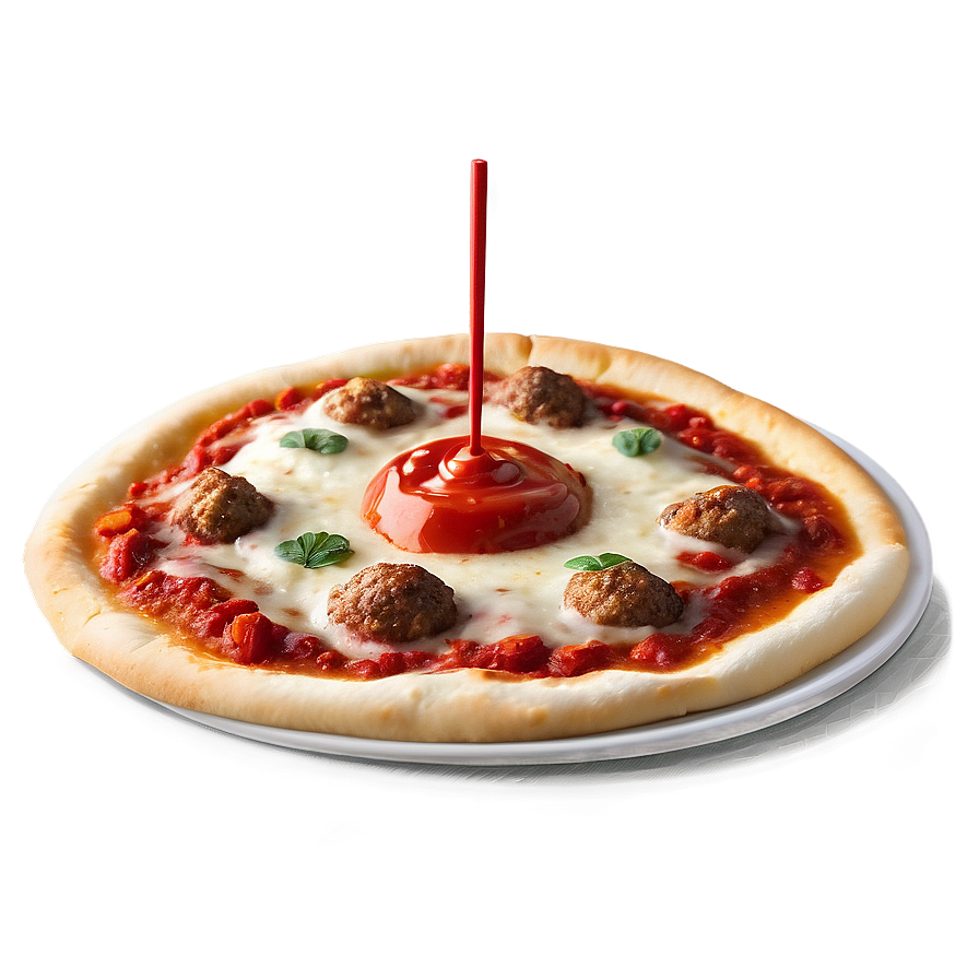 Meatball Marinara Pizza Png 04292024 PNG