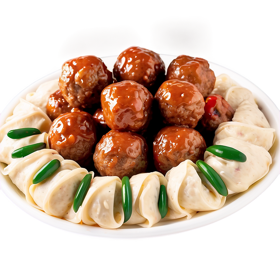 Meatball Party Platter Png 06242024 PNG