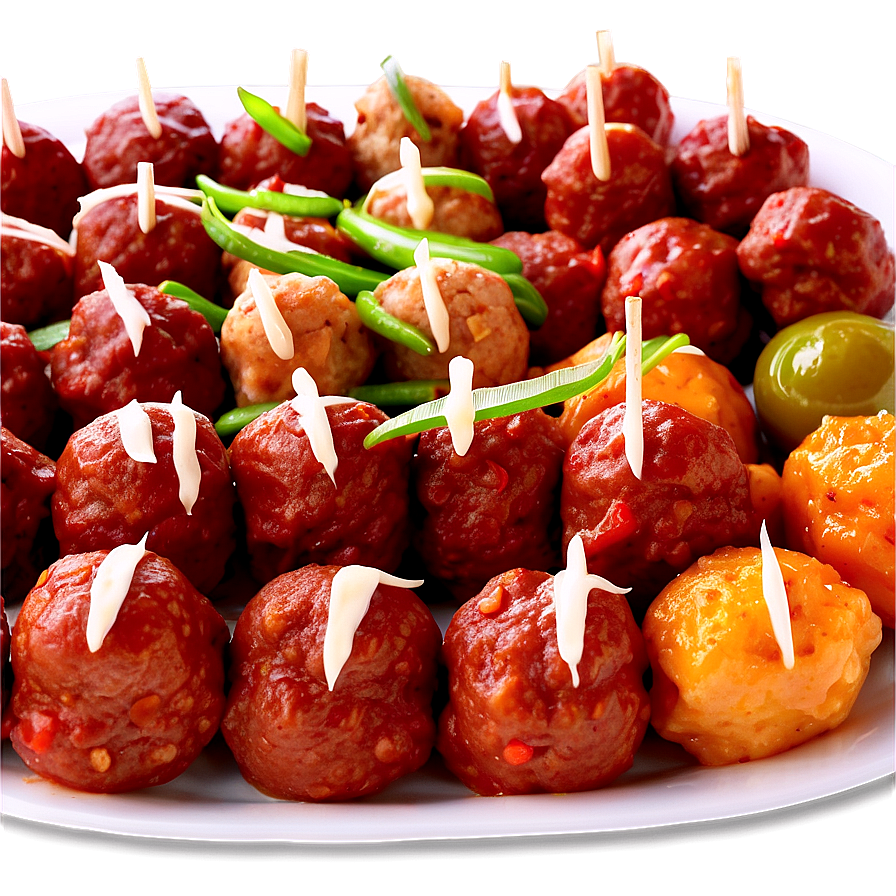 Meatball Party Platter Png 06242024 PNG