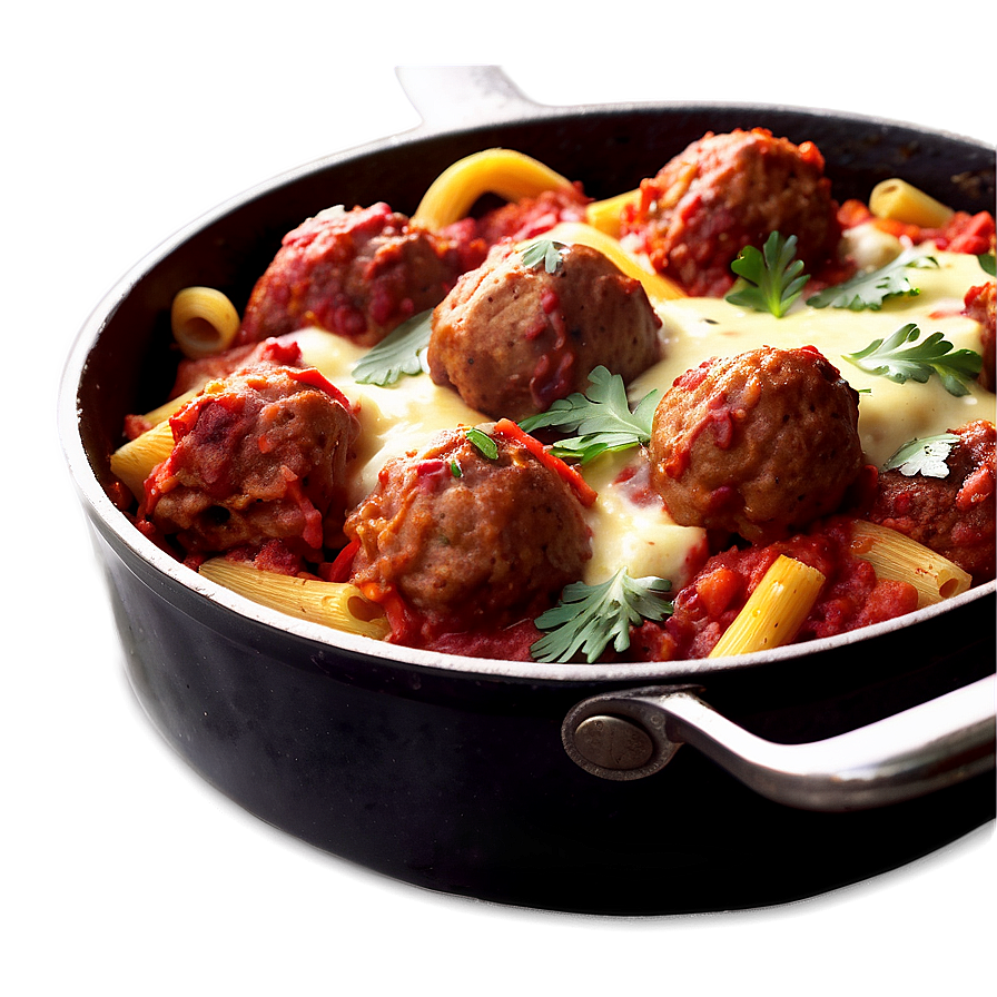 Meatball Pasta Bake Png 06242024 PNG