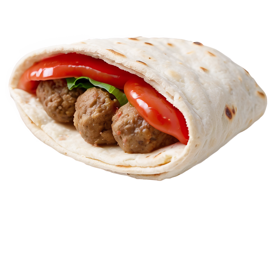 Meatball Pita Sandwich PNG