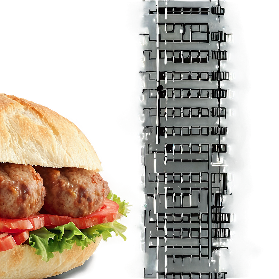 Meatball Sandwich Half Circuit Board PNG