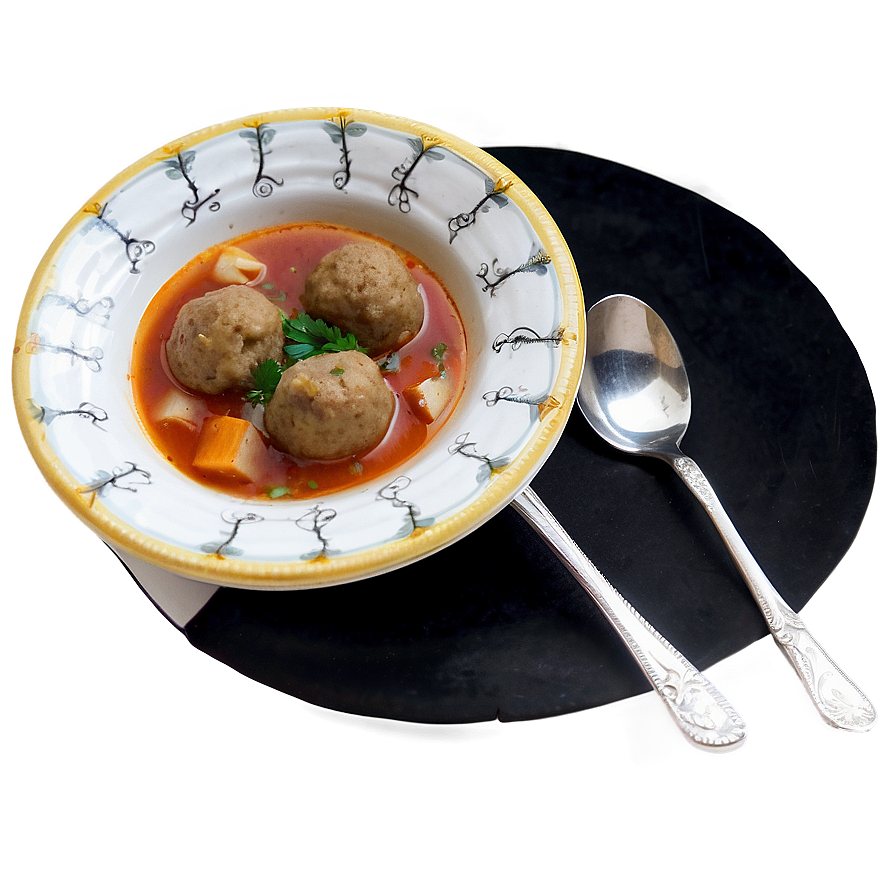 Meatball Soup Comfort Png 06242024 PNG