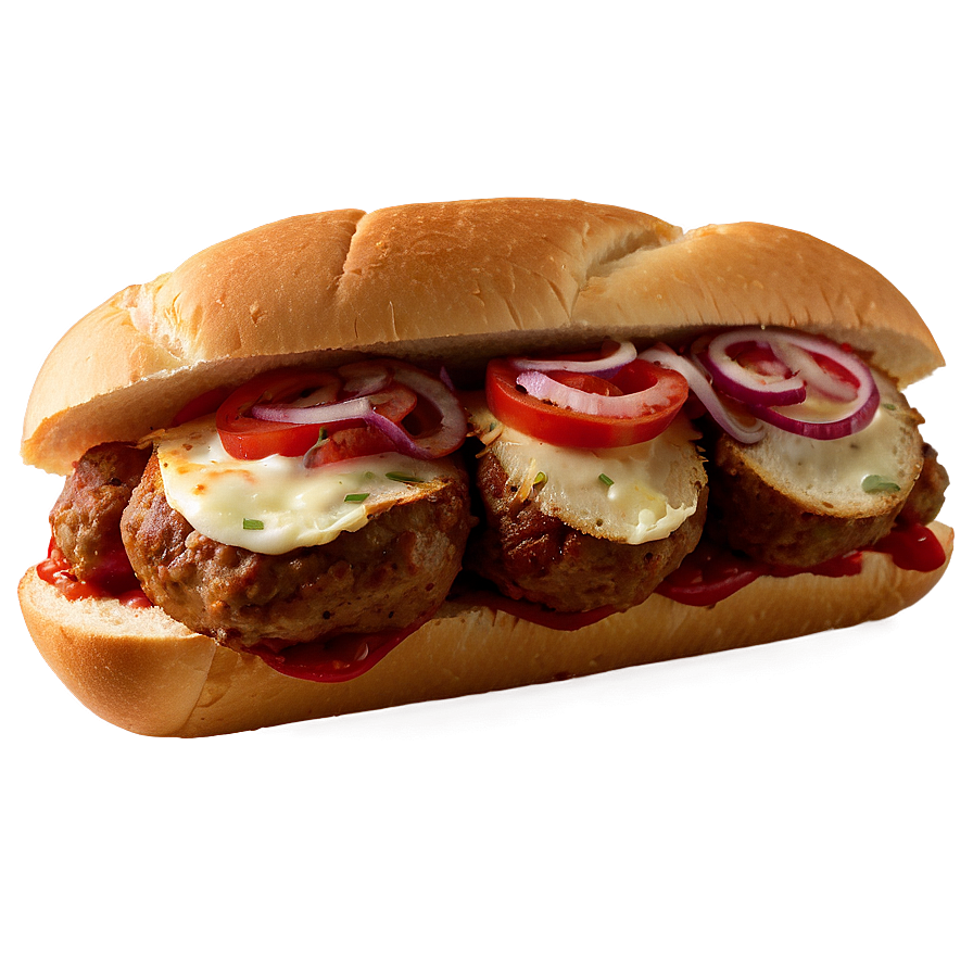 Meatball Sub Sandwich Png 06242024 PNG