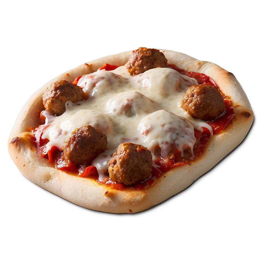 Meatball Topped Pizza Png 06242024 PNG