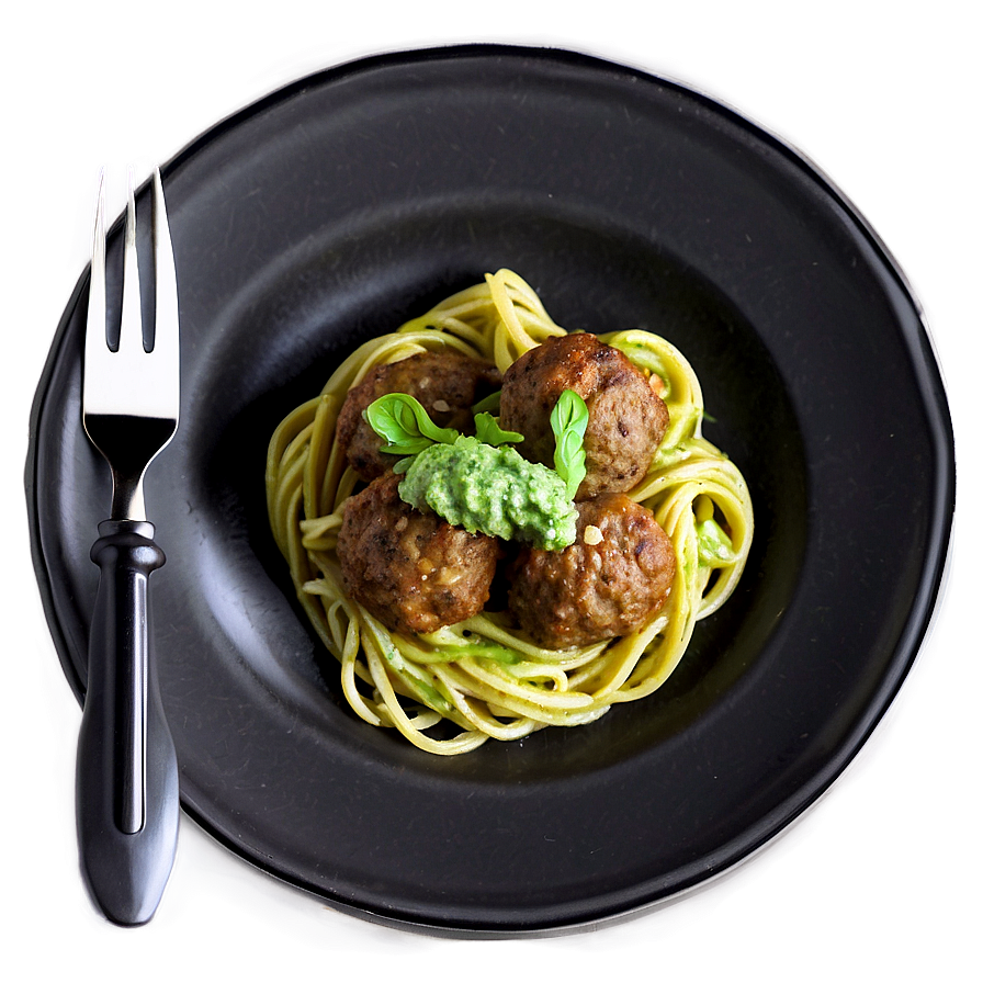 Meatball With Pesto Pasta Png 06242024 PNG