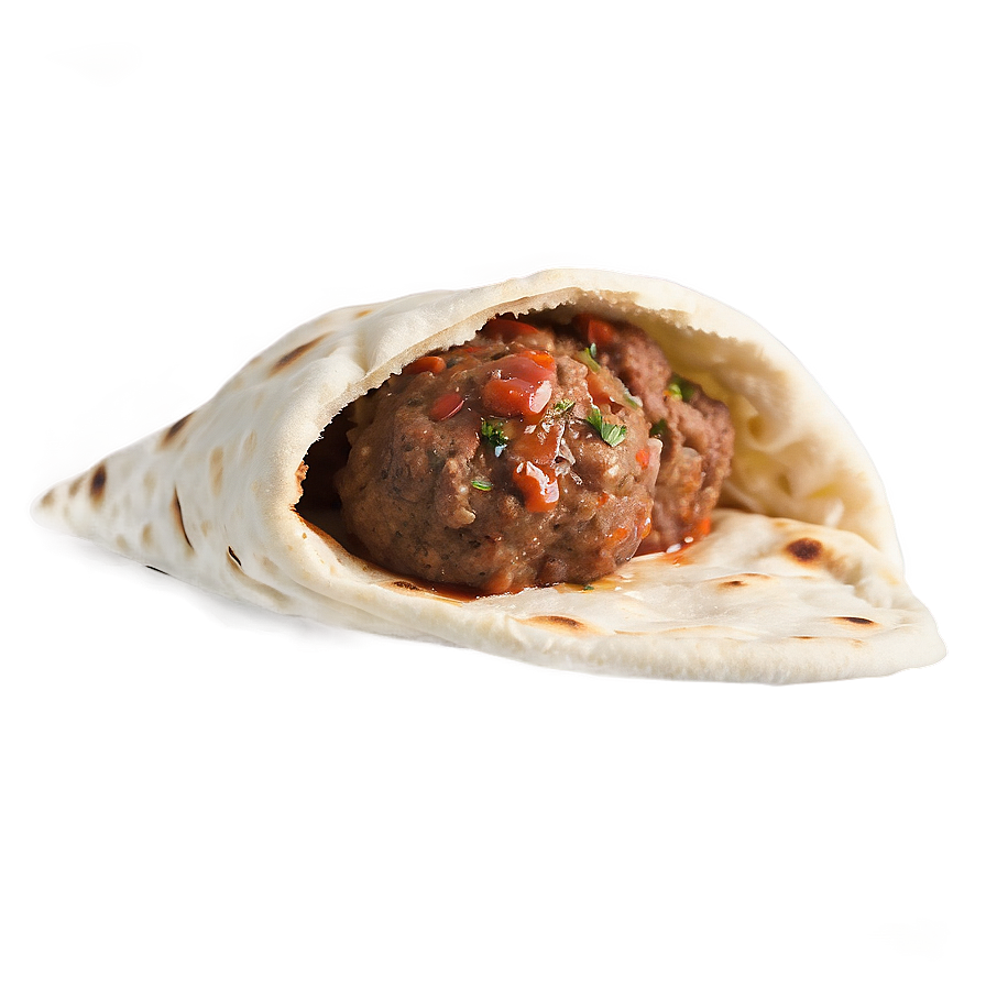 Meatballin Pita Pocket PNG