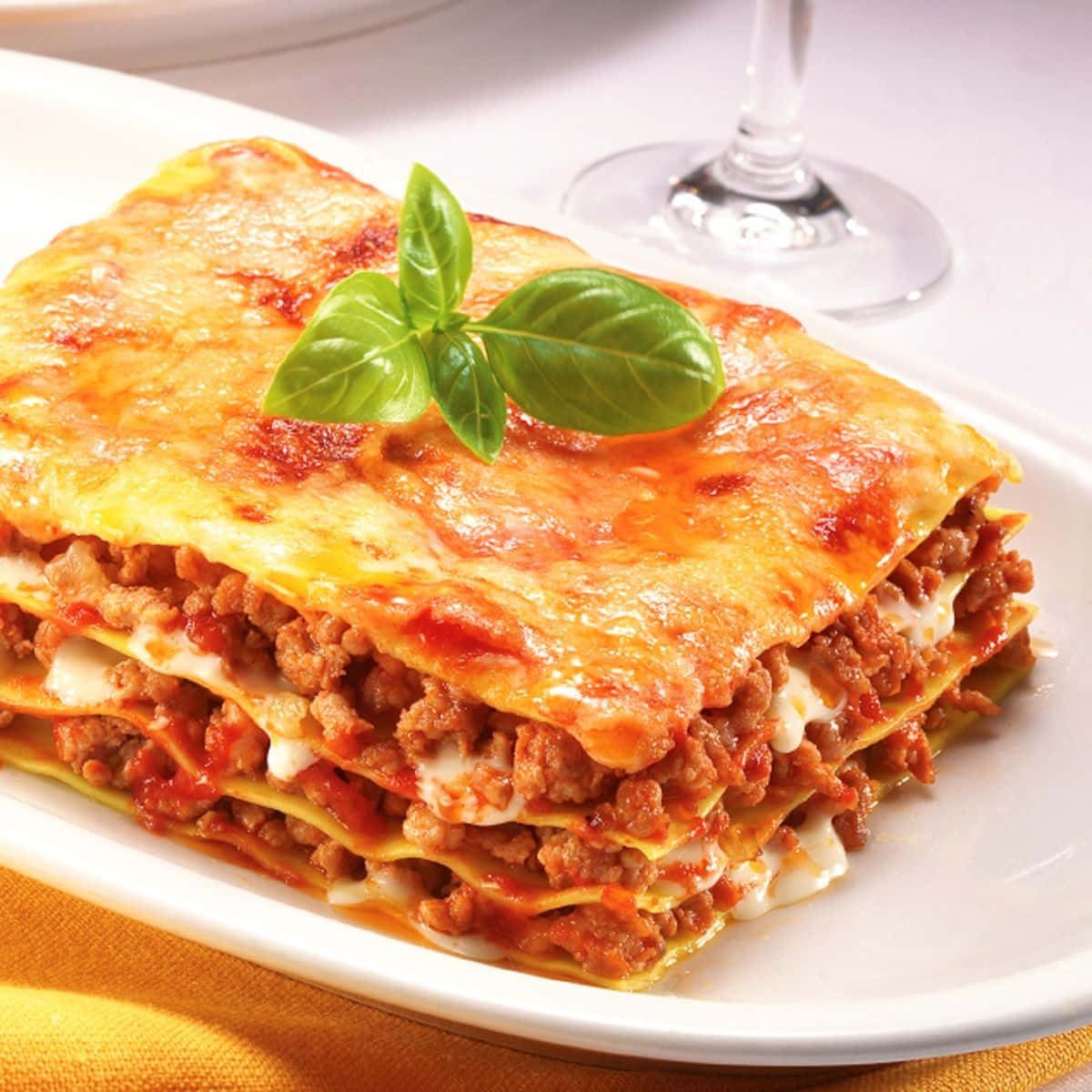Meaty Four Layer Lasagna Alla Bolognese Wallpaper