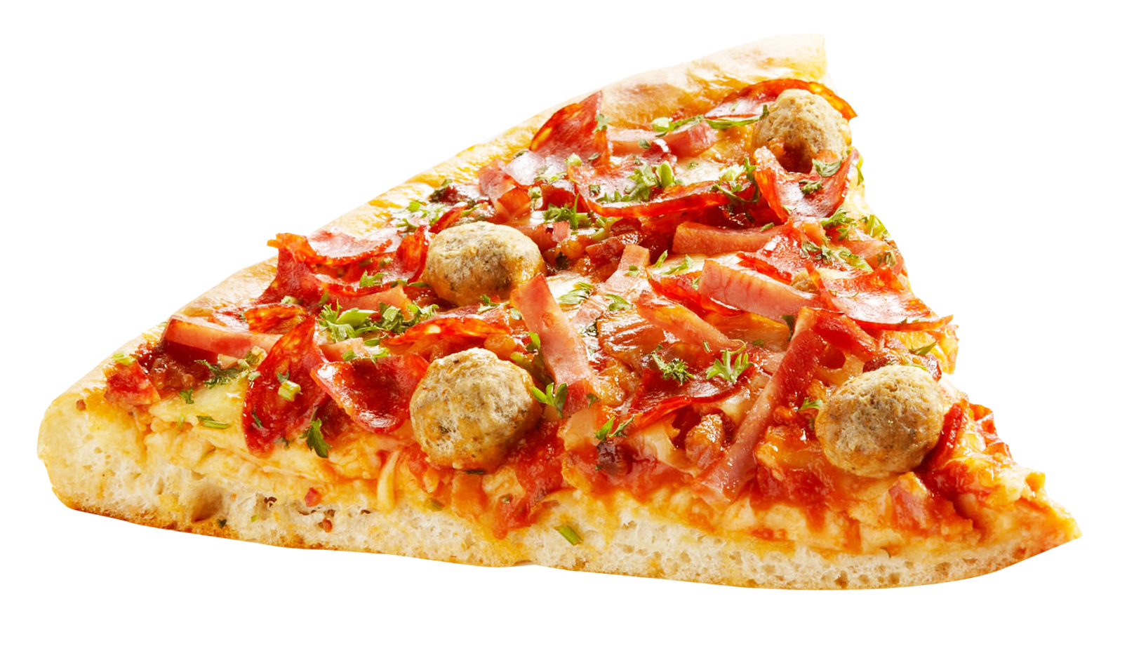 Meaty Pepperoni Pizza Slice PNG