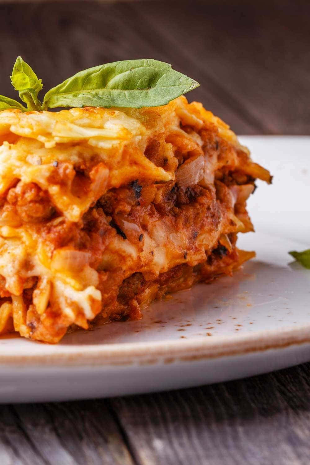 Meaty Slice Of Lasagna Alla Bolognese Picture