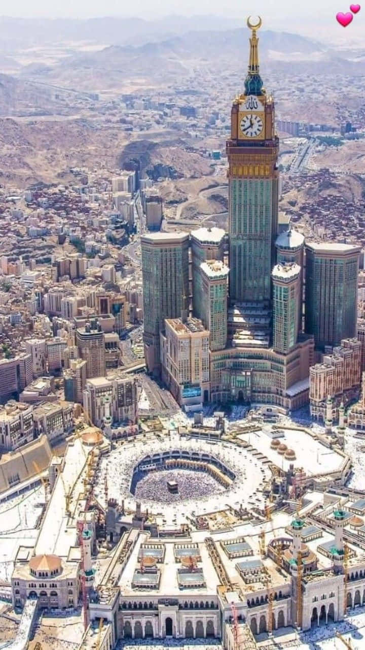 A View Of The Grand Mosque In Mecca
