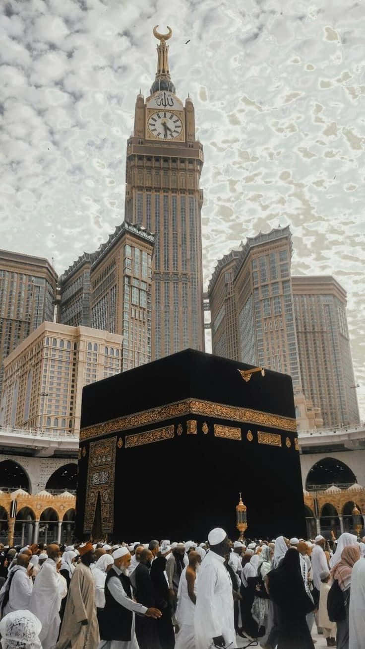 The Sacred Black Stone of the Kaaba in Mecca.