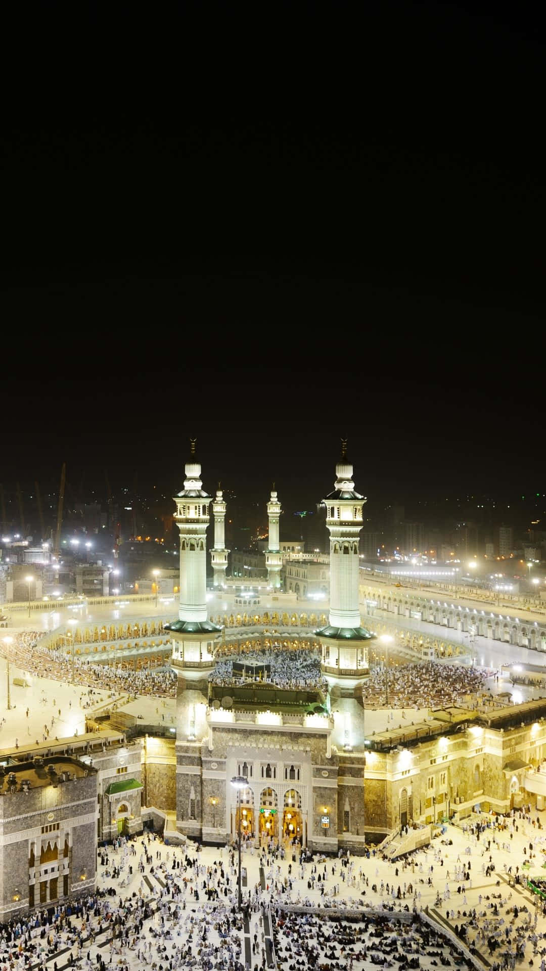 The Grand Mosque In Mecca At Night