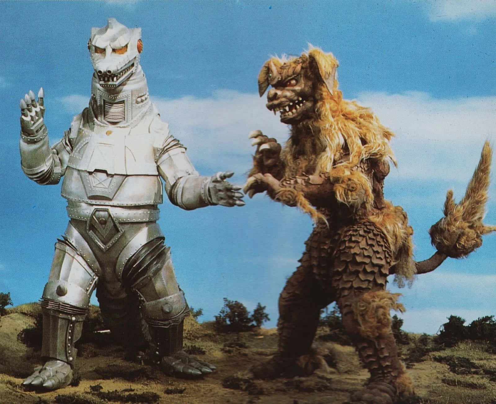 Mechagodzilla_vs_ King_ Caesar_ Showdown Achtergrond