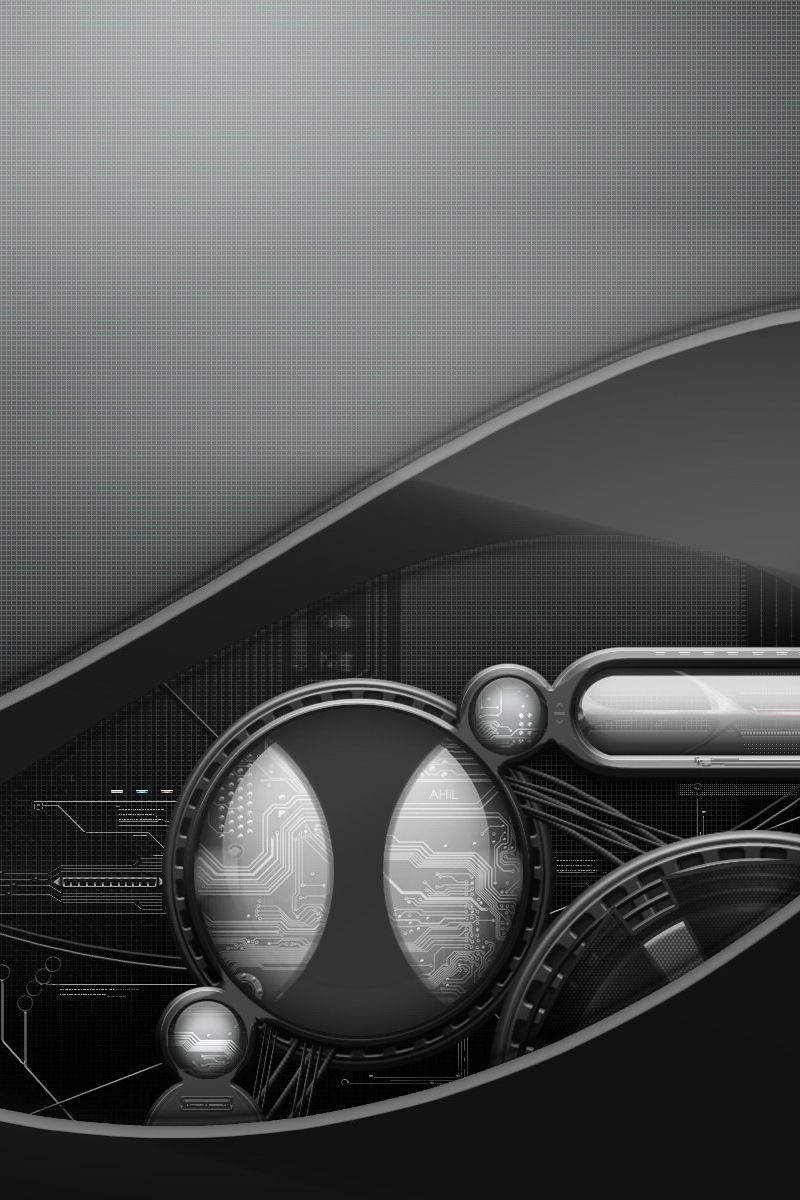 Mechanical Abstract Dark Grey Iphone Wallpaper