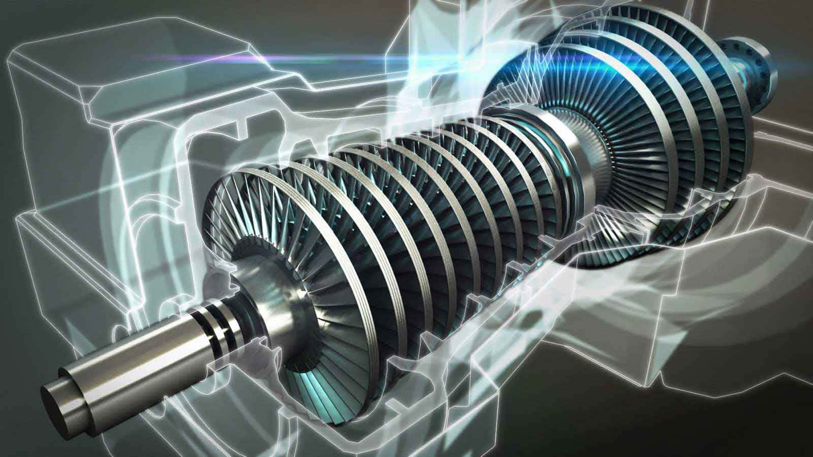 Unmotore A Turbina È Mostrato In Un'immagine In 3d Sfondo