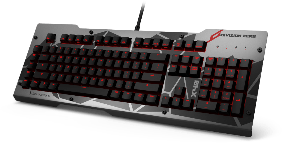 Mechanical Gaming Keyboard Red Backlit Keys PNG