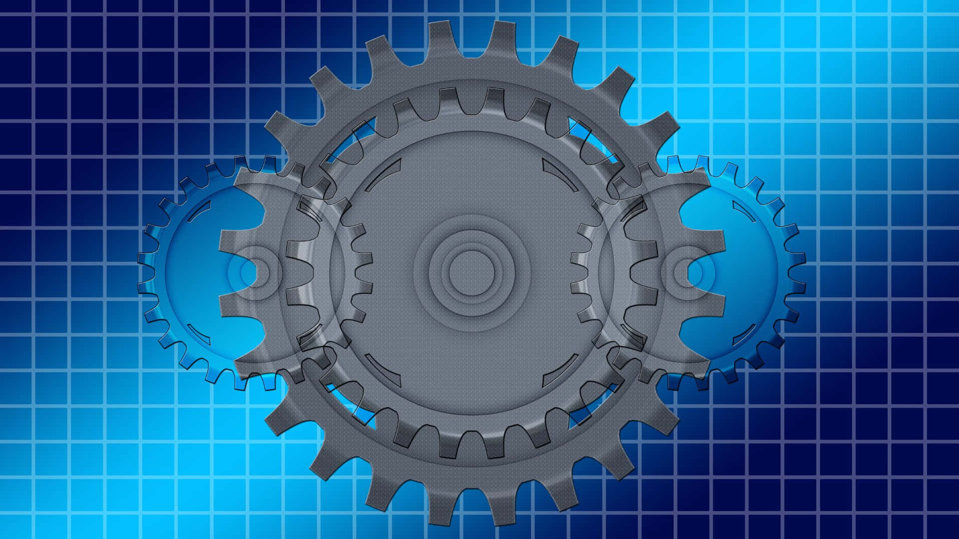 Mechanical Gears Integration Concept Wallpaper