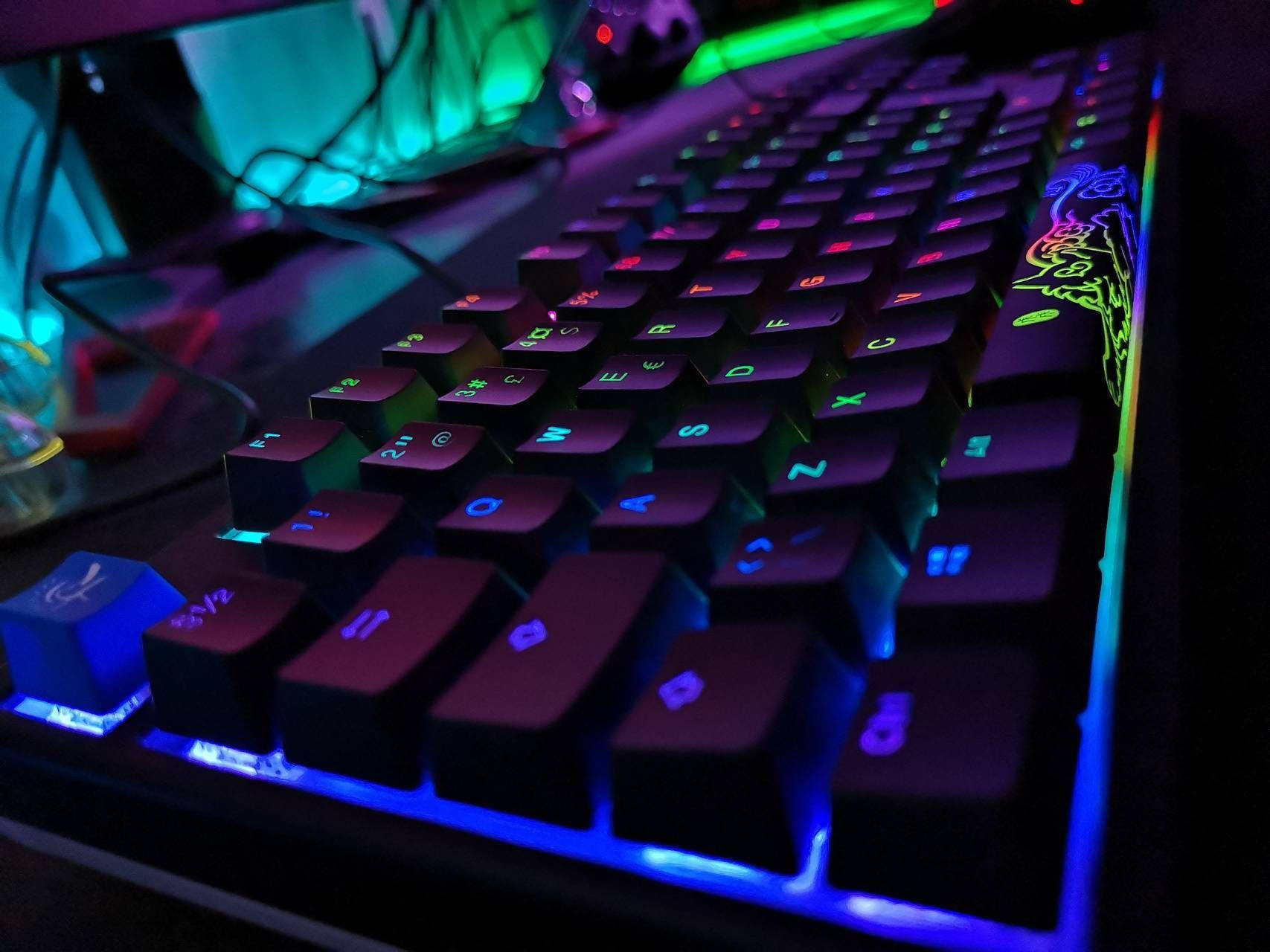 Stunning RGB Mechanical Keyboard in 4K Resolution Wallpaper