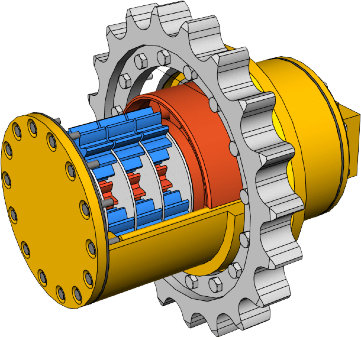 Mechanical Planetary Gear System PNG