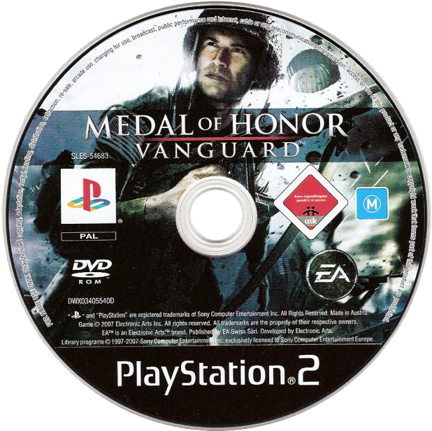 Medalof Honor Vanguard P S2 Game Disc PNG