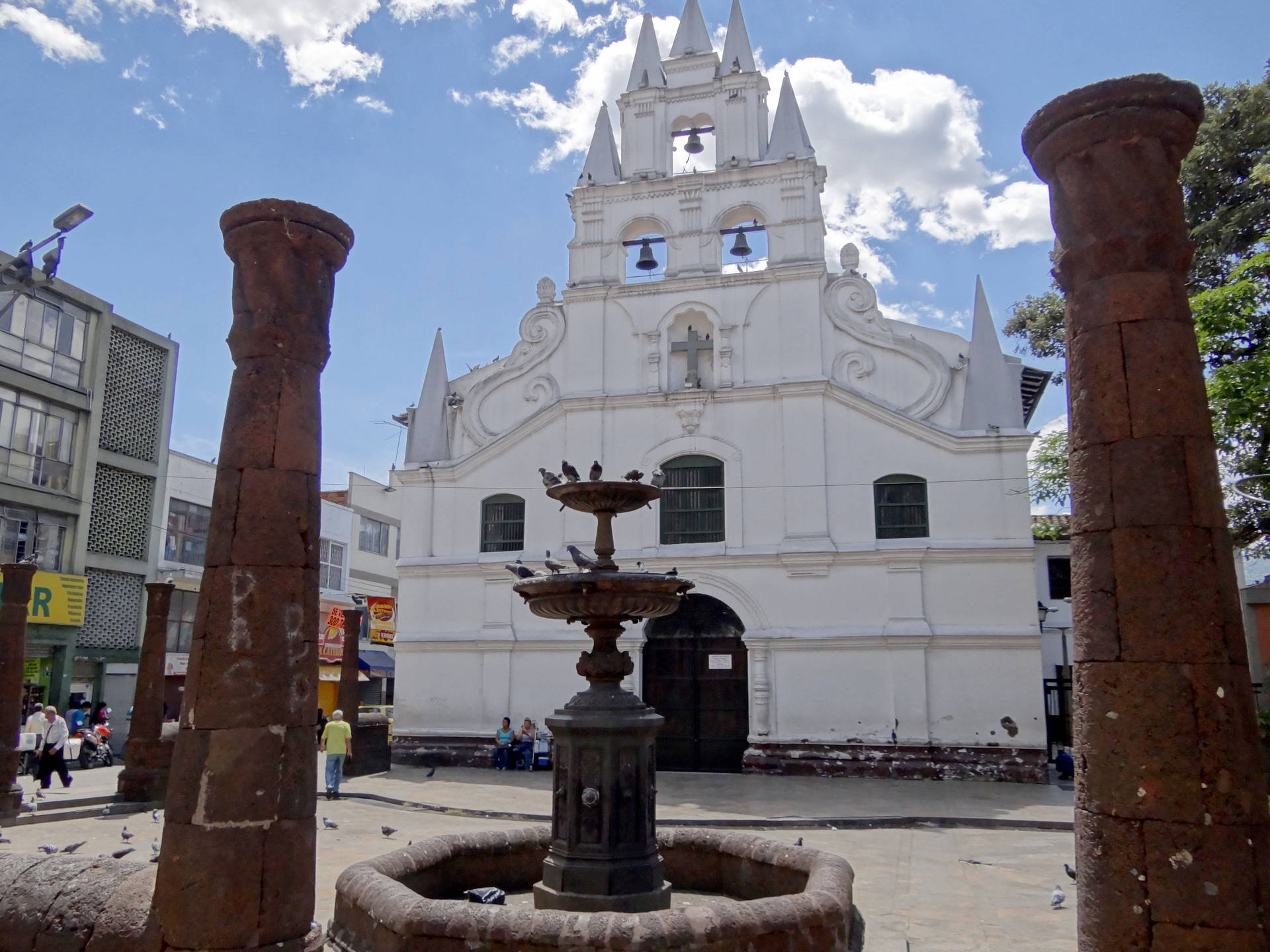 Medellin Chiesa Di Veracruz Sfondo