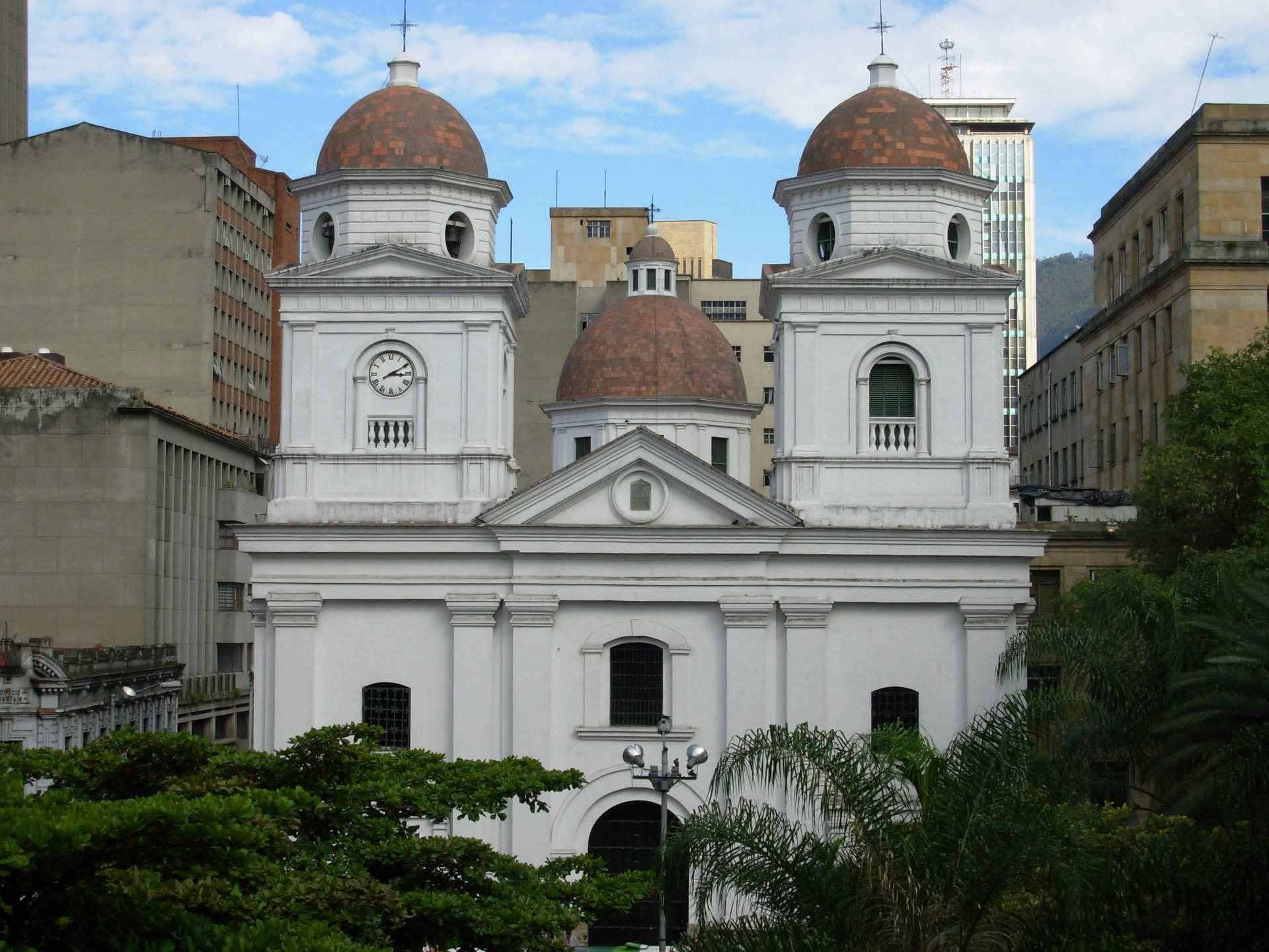 Chiesa Di Medellín La Candelaria Sfondo