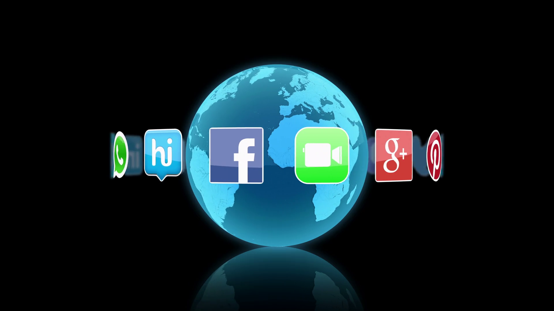 Socialemedie Ikoner Rundt Om En Globus