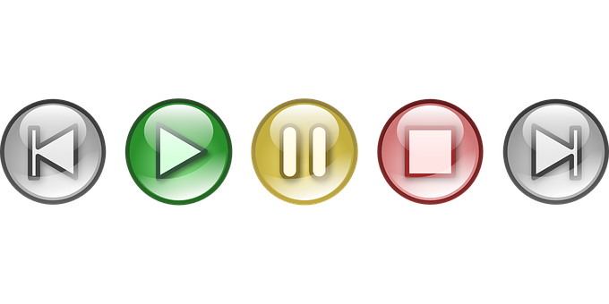 Media Playback Buttons Set PNG