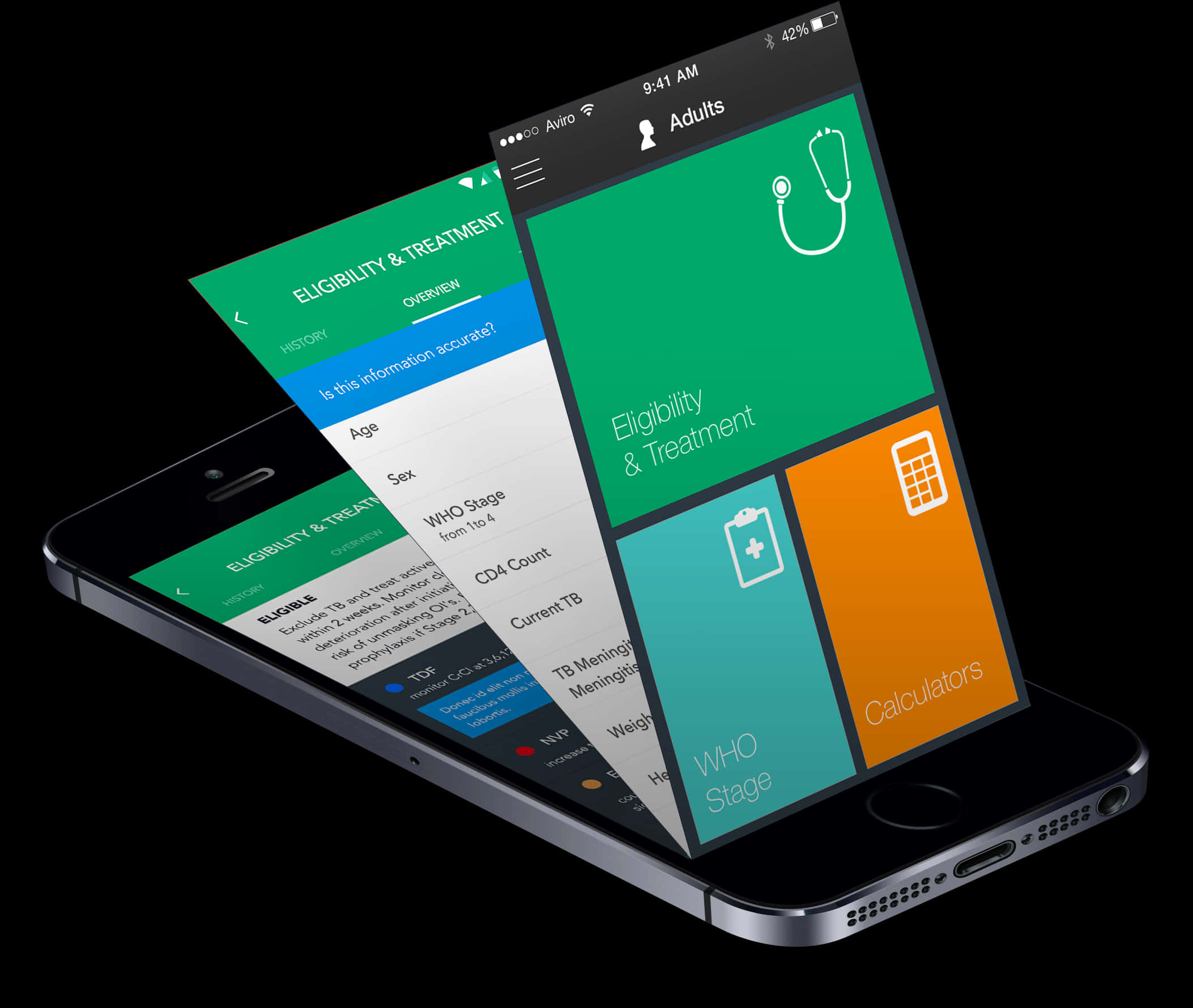 Medical App Interfaceon Smartphones PNG