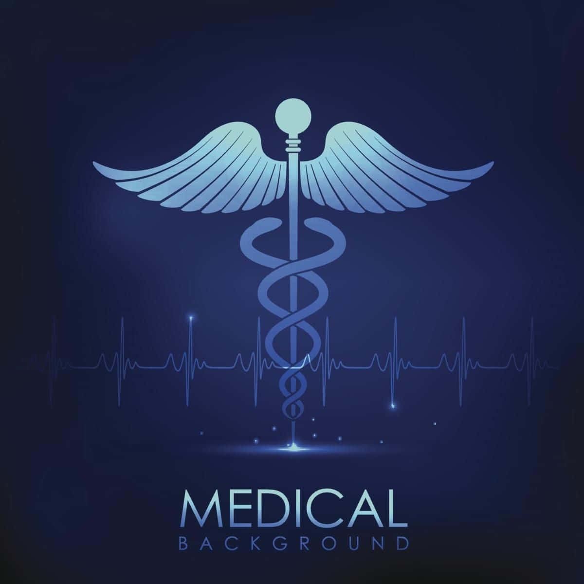 Medical Background With A Caduceus Symbol
