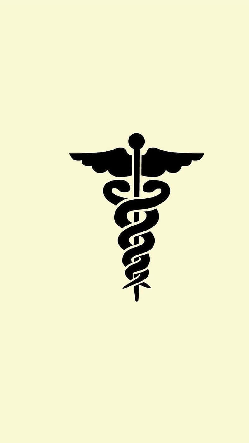 Medical Caduceus Symbol Art Wallpaper
