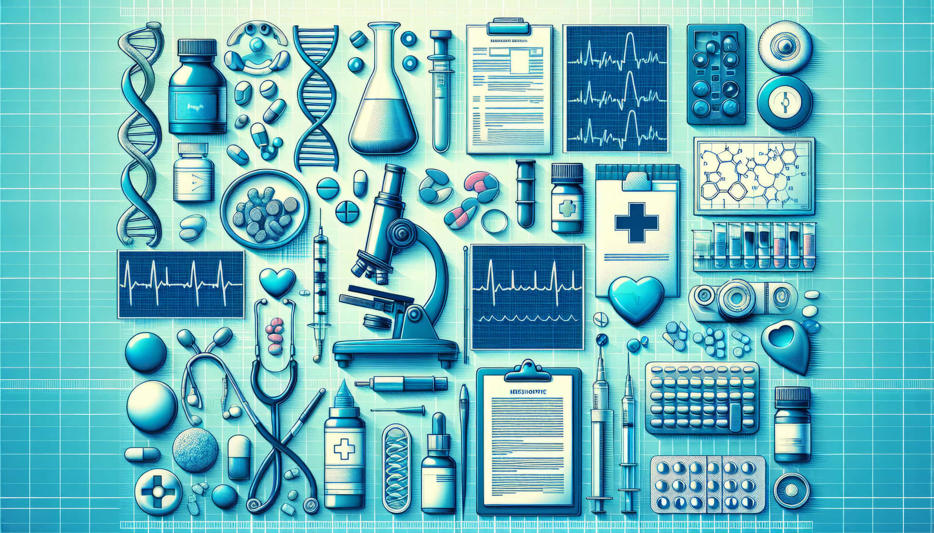 Medical Equipmentand Healthcare Concepts Wallpaper