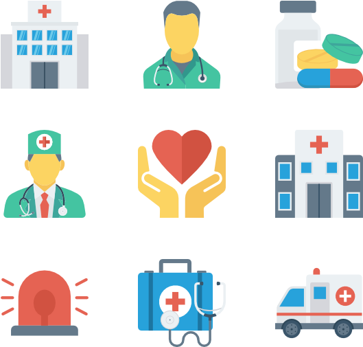 Medical Healthcare Icons Set PNG