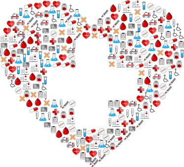 Medical Heart Collage PNG